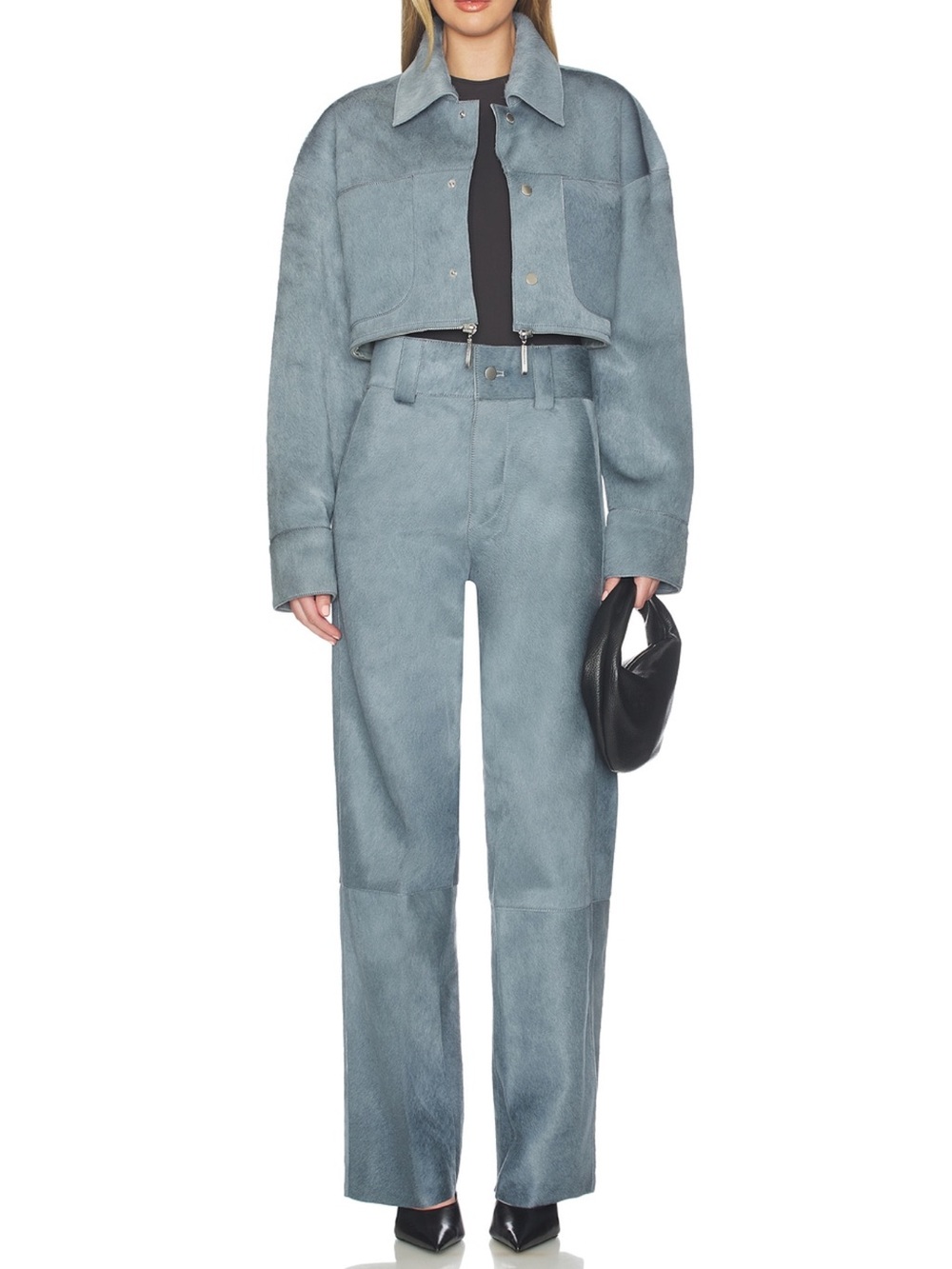 Cordova Highland Crop Jacket in Storm Blue-Gray